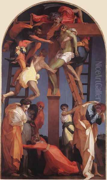 Descent from the Cross 1521 Oil Painting by Fiorentino Rosso