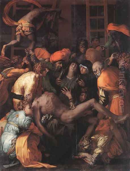 Deposition from the Cross 1528 Oil Painting by Fiorentino Rosso