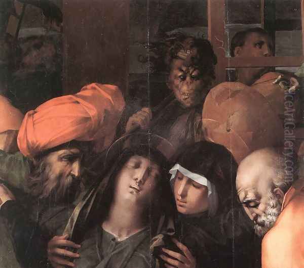 Deposition from the Cross (detail) 1528 Oil Painting by Fiorentino Rosso