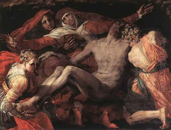 Pieta 1537-40 Oil Painting by Fiorentino Rosso