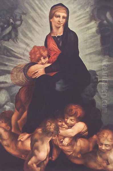 Madonna and Child with Putti Oil Painting by Fiorentino Rosso