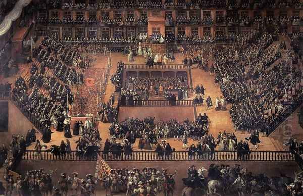 Auto-da-fe on Plaza Mayor, Madrid 1683 Oil Painting by Francisco Rizi