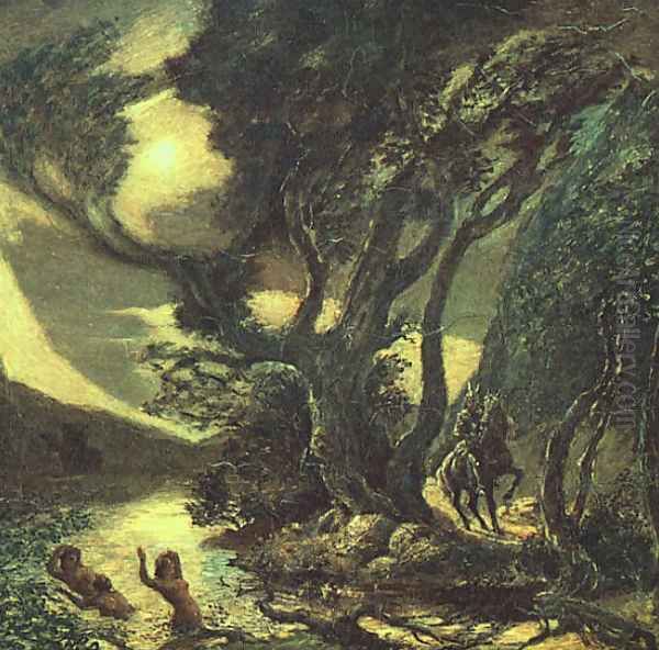 Siegfried and the Rhine Maidens Oil Painting by Albert Pinkham Ryder