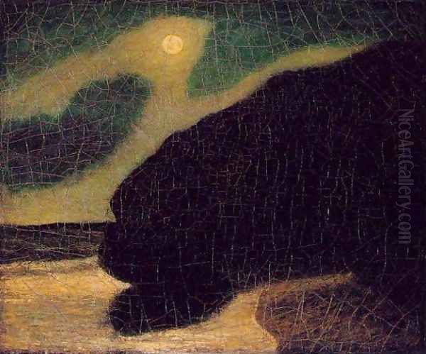 Moonlit Cove Oil Painting by Albert Pinkham Ryder