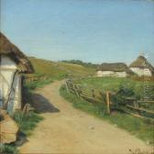 Summerlandscape Oil Painting by Julius Paulsen