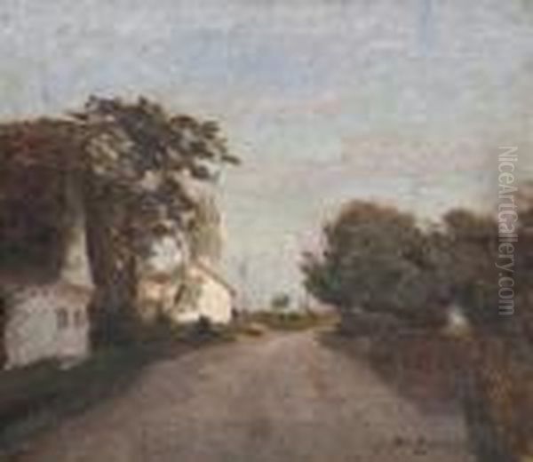 Street View Oil Painting by Julius Paulsen