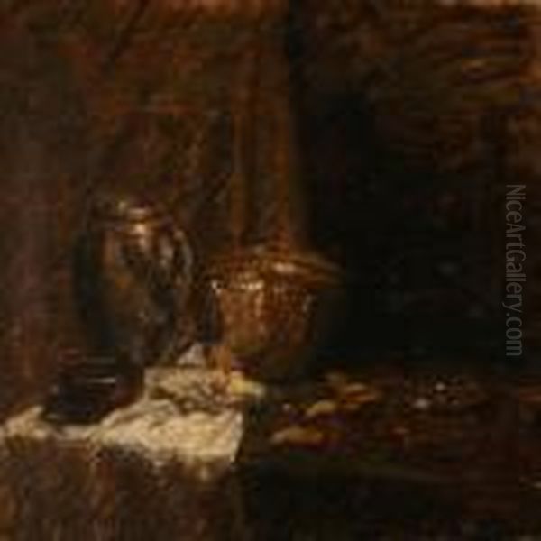 Still Life Oil Painting by Julius Paulsen