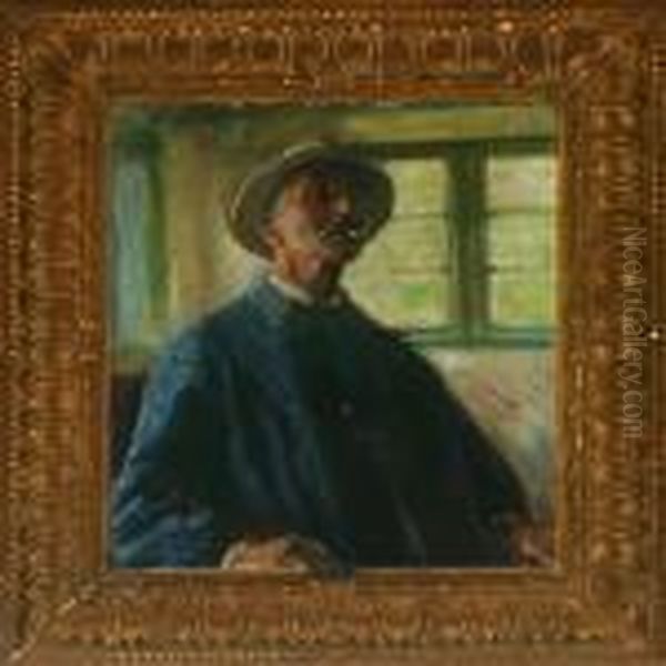 The Artist'sself-portrait Oil Painting by Julius Paulsen