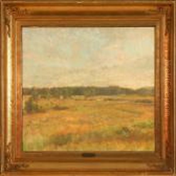 Yellow Fields Oil Painting by Julius Paulsen