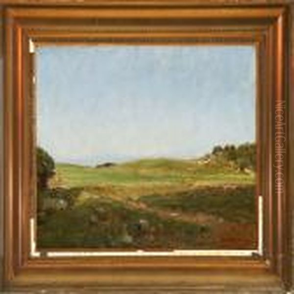 Summer Landscape Oil Painting by Julius Paulsen