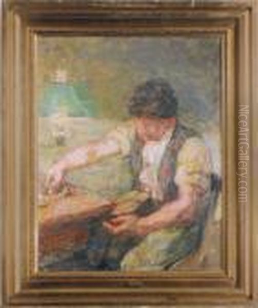 The Cobbler Oil Painting by Julius Paulsen