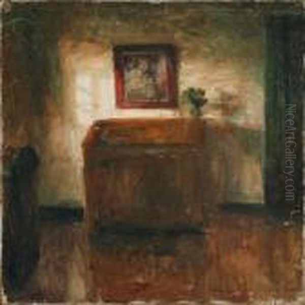 Interior Oil Painting by Julius Paulsen