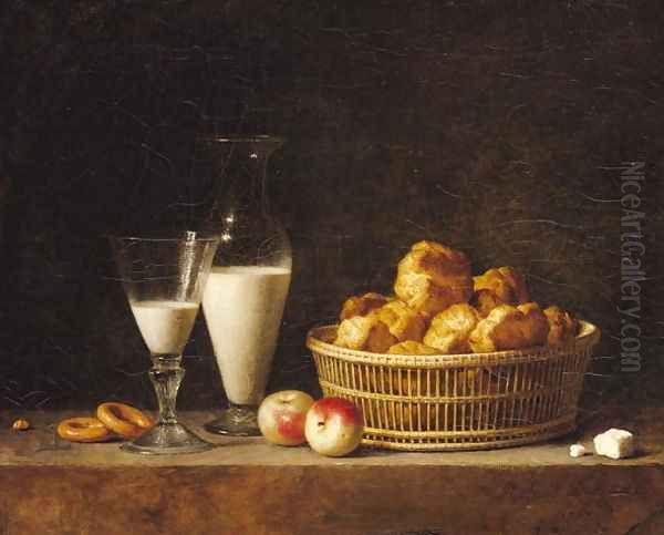 The Small Collation, or The Carafe of Orgeat, 1787 Oil Painting by Henri Roland de la Porte