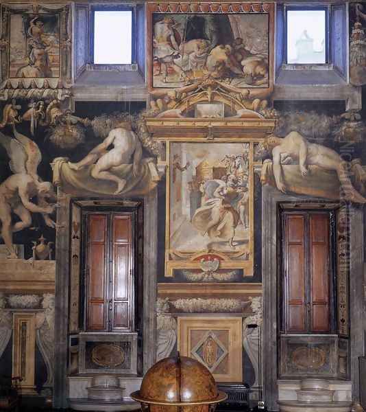 Decoration of the Salone 1552-54 Oil Painting by Francesco de' Rossi