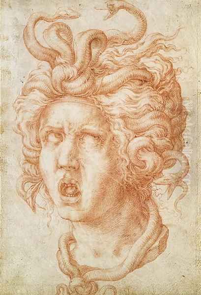 Medusa, c.1540 Oil Painting by Francesco de' Rossi