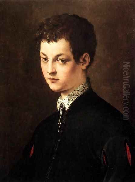 Portrait of a Young Man Oil Painting by Francesco de' Rossi