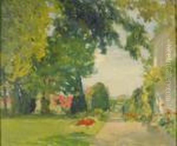 Parc Fleuri Oil Painting by Elie Anatole Pavil