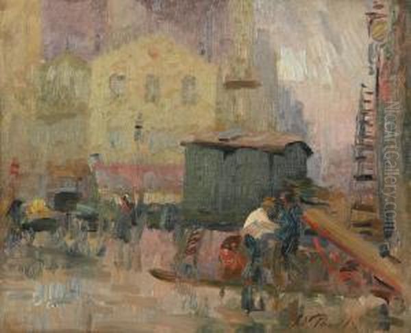 Dockworkers Oil Painting by Elie Anatole Pavil