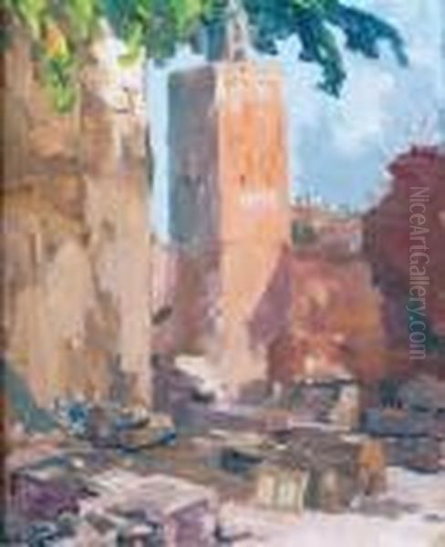 Mosquee Pres Des Remparts Oil Painting by Elie Anatole Pavil