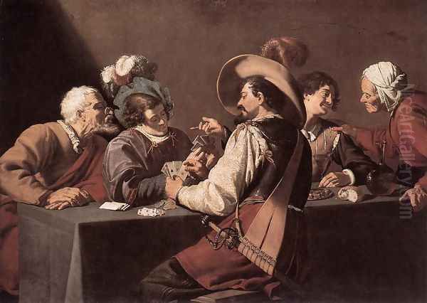 The Card Players Oil Painting by Theodoor Rombouts