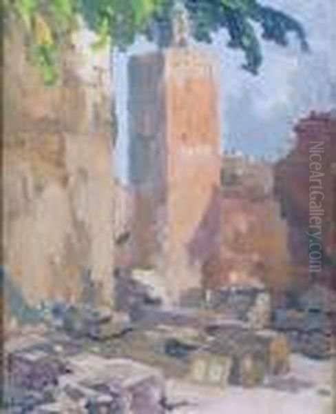 Mosquee Pres Des Remparts Oil Painting by Elie Anatole Pavil