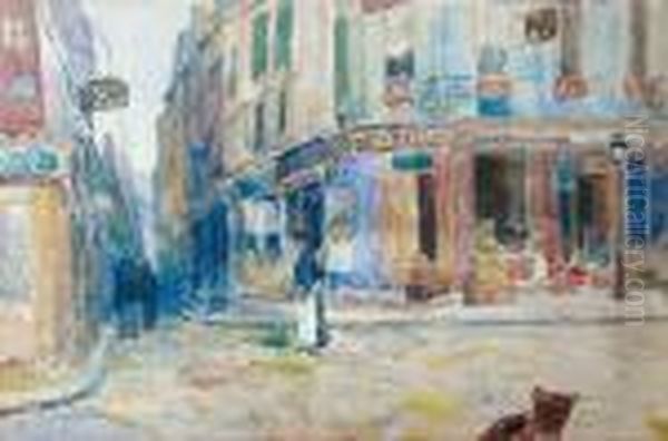 Rue Des Commercants Oil Painting by Elie Anatole Pavil