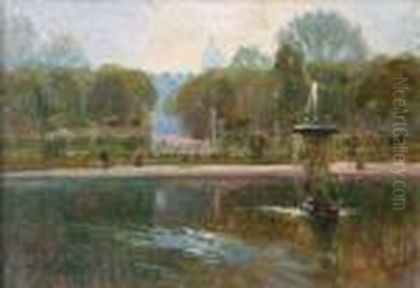 Jardin Du Luxembourg Oil Painting by Elie Anatole Pavil