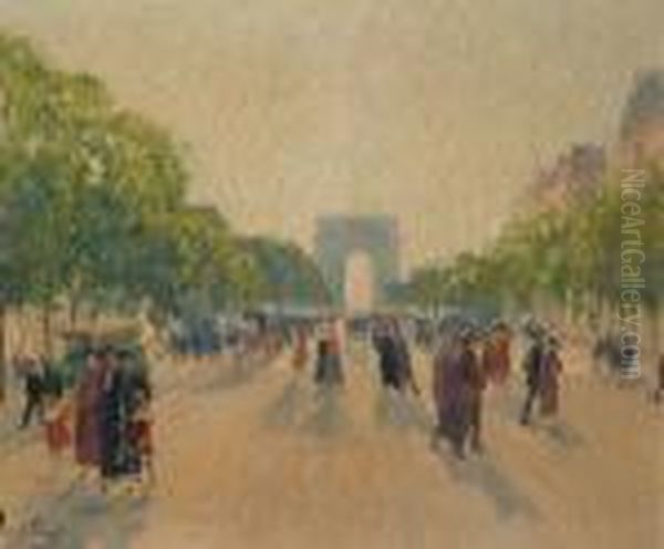 Champs Elysee Oil Painting by Elie Anatole Pavil