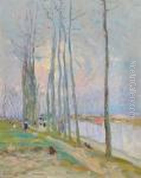 Bord De Riviere Oil Painting by Elie Anatole Pavil