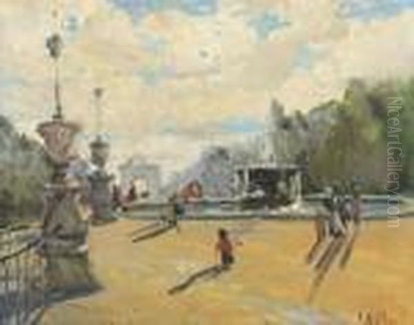 Le Jardin Du Luxembourg Oil Painting by Elie Anatole Pavil