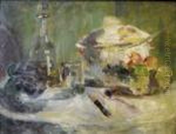 Nature Morte A La Soupiere Oil Painting by Elie Anatole Pavil