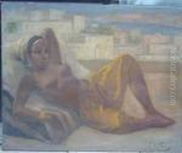 Jeune Orientale Oil Painting by Elie Anatole Pavil