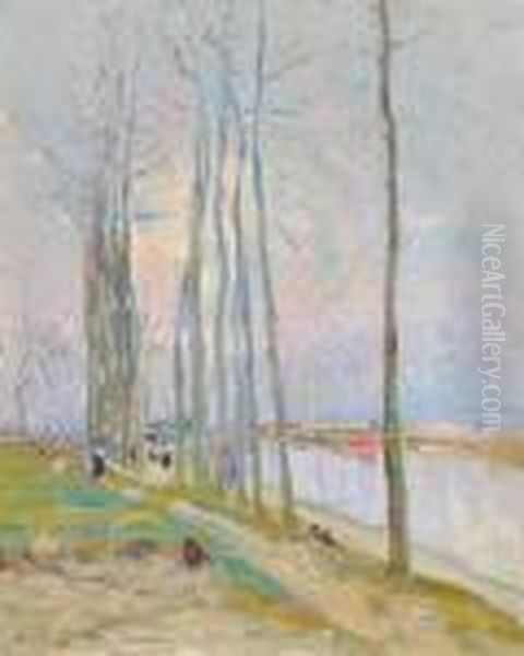 Bord De Riviere Oil Painting by Elie Anatole Pavil