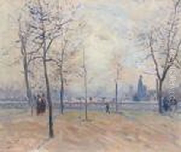 Vue Du Jardin Du Luxembourg Oil Painting by Elie Anatole Pavil