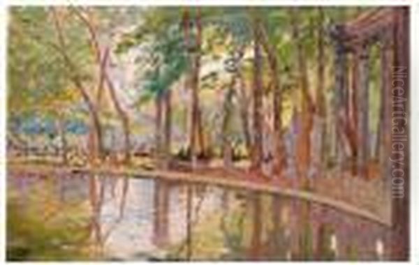 Un Coin De Parc Oil Painting by Elie Anatole Pavil