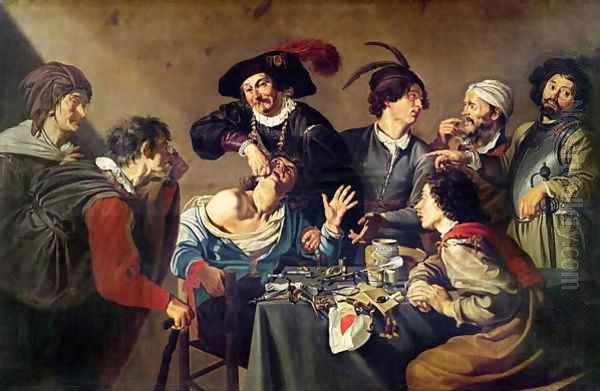 The Tooth Extractor Oil Painting by Theodoor Rombouts