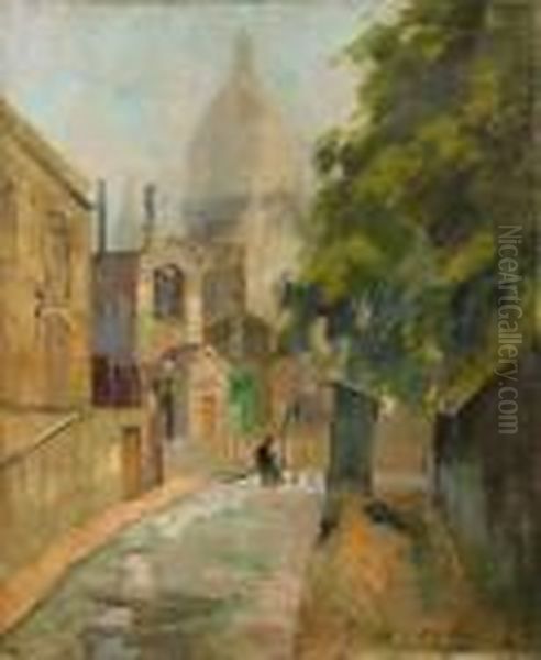 La Bouquiniste A Mon Oil Painting by Elie Anatole Pavil