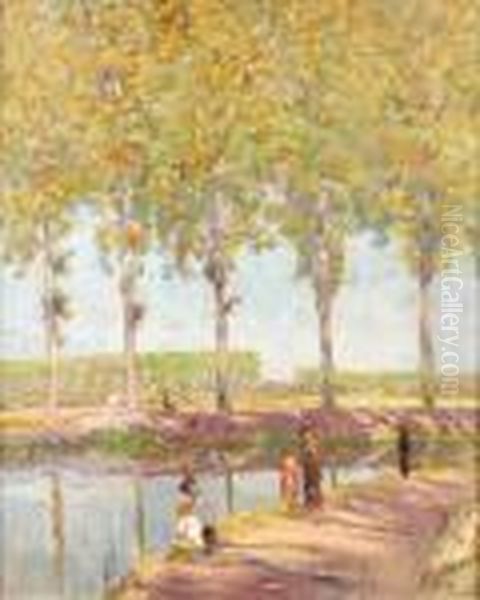 Le Canal Oil Painting by Elie Anatole Pavil