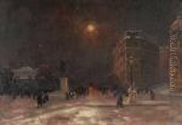 Place D'iena Oil Painting by Elie Anatole Pavil