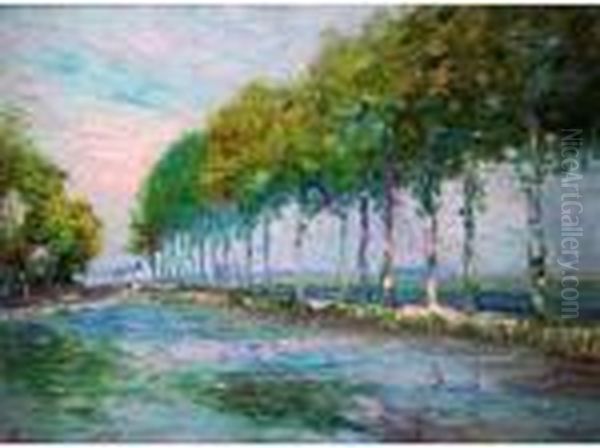 Bord De Riviere Oil Painting by Elie Anatole Pavil