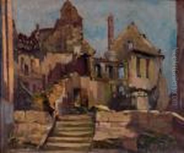 Ruines A Creil Oil Painting by Elie Anatole Pavil