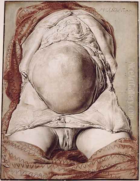 Ms Hunter 658 Plate I Drawing for William Hunters 1718-83 Anatomy of the Human Gravid Uterus, 1774 Oil Painting by Jan van Rymsdyk