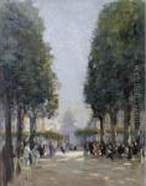 Paris Dans L'ete Oil Painting by Elie Anatole Pavil