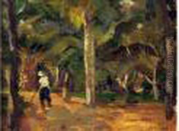 Un Jardin A Marrakech Oil Painting by Elie Anatole Pavil