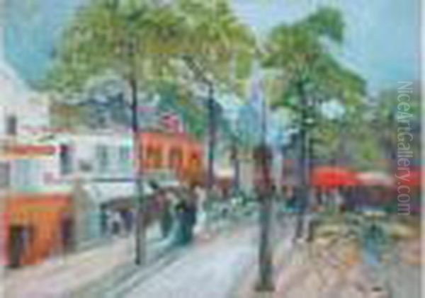 La Place Du Tertre Oil Painting by Elie Anatole Pavil