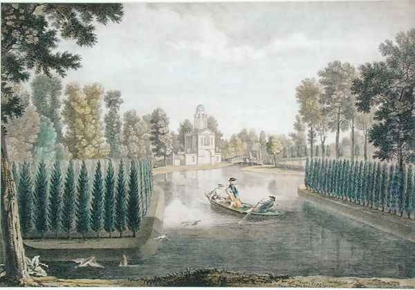 The Water Gardens at Chiswick House, London, c.1720-28 Oil Painting by Pieter Andreas Rysbrack