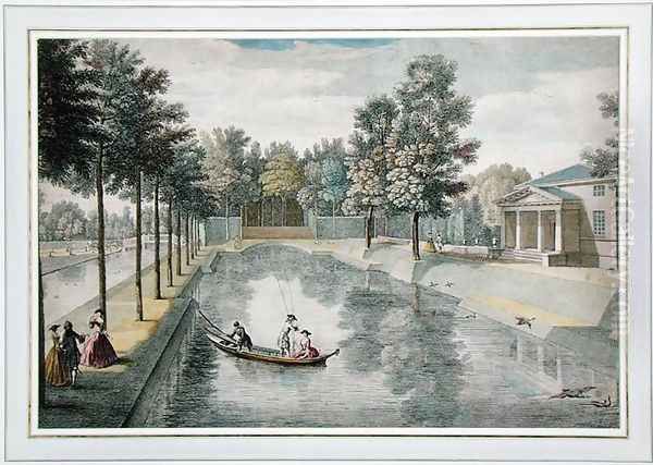 The Water Gardens at Chiswick House, London, c.1728-30 Oil Painting by Pieter Andreas Rysbrack