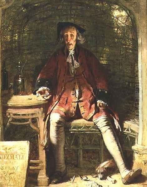 The Old Showman, Vauxhall Gardens Oil Painting by John Ritchie