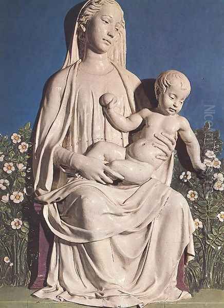 Madonna of Roses Oil Painting by Luca della Robbia