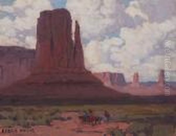 Riders In Canyon De Chelly National Monument Oil Painting by Edgar Alwin Payne